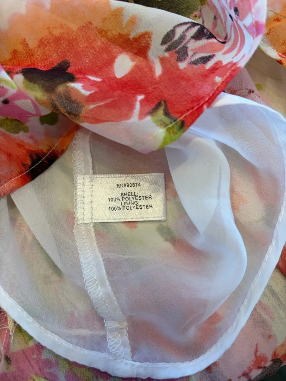 Boston Proper Floral Tiered Maxi Skirt in Pink & Green - Picture 7 of 7